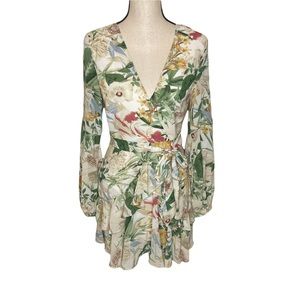 Saint + Secrets | Floral print long sleeve tiered ruffled dress